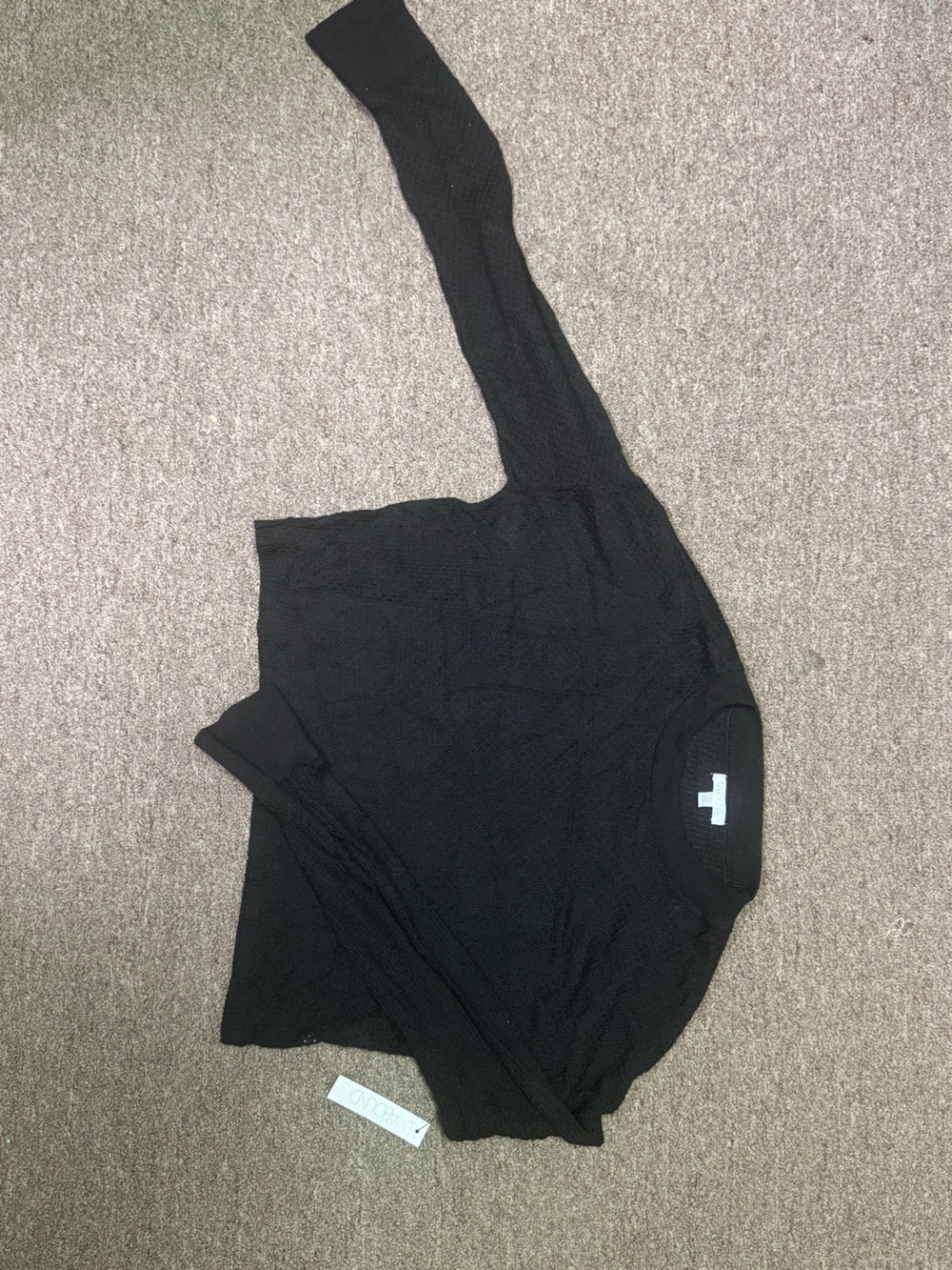 Abound Black Lightweight Knit cropped Crewneck Sweater